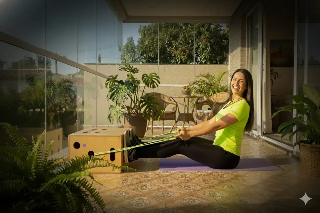 Treino de resistência com os acessórios do Livel FitBox